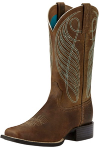 2026 Ariat Womens Round Up Square Western Boot 10018528 - Powder Brown